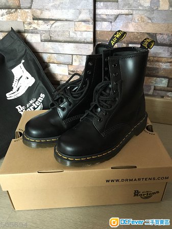 mr martin boots in block 黑长靴