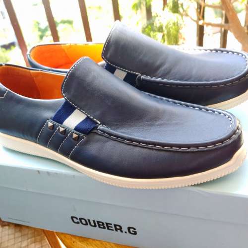 全新 COUBER. G 深藍色軟皮便鞋 Loafer Casual Shoes Size 42 / 260