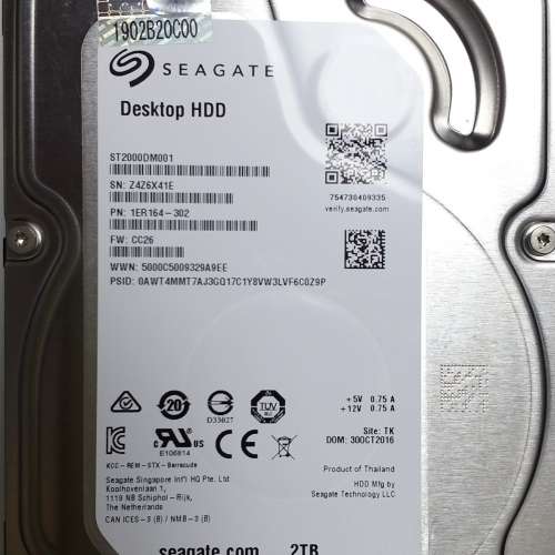 9成新 Seagate 2TB 3.5inch HDD - DCFever.com